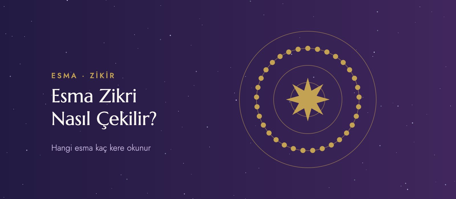 Esma Zikri Nasıl Çekilir? Hangi Esma Kaç Kere Okunur